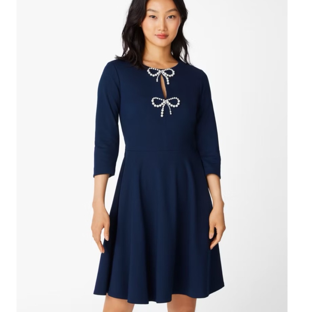 kate spade Pearl Bow Ponte Dress - Picture 1 of 8